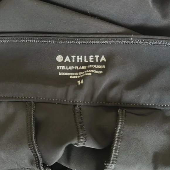 Athleta Stellar Flare Trouser Pant | Black | Size 14 - Picture 7 of 8